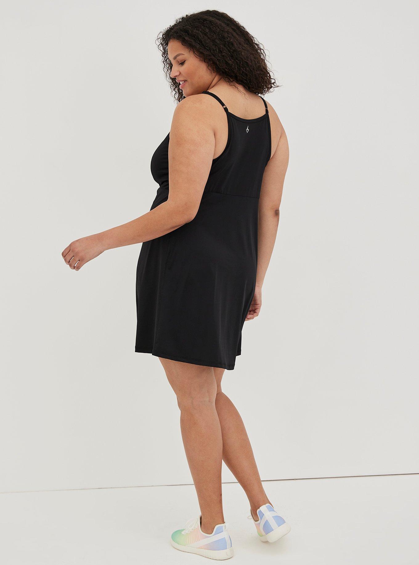Plus Size - Stretch Knit Mini Active Dress With Bike Short - Torrid
