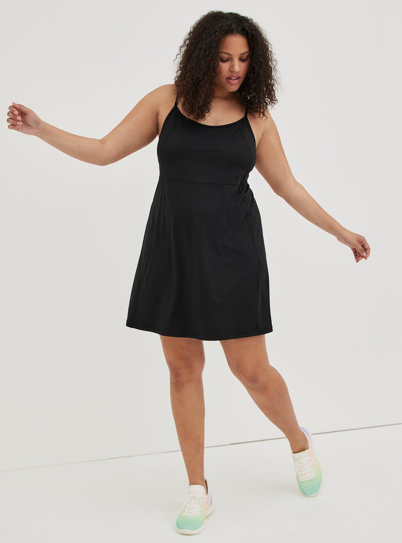 Plus Size Stretch Knit Mini Active Dress With Bike Short Torrid