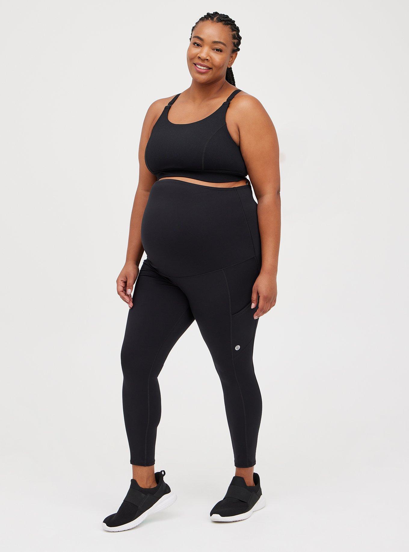 Maternity Wicking Sports Bra - Active Jersey Black, DEEP BLACK, alternate