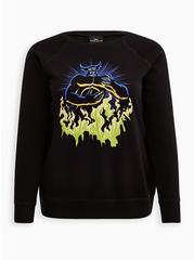 Plus Size Sweatshirt - Fleece Disney Fantasia Chernabog Wings, DEEP BLACK, hi-res