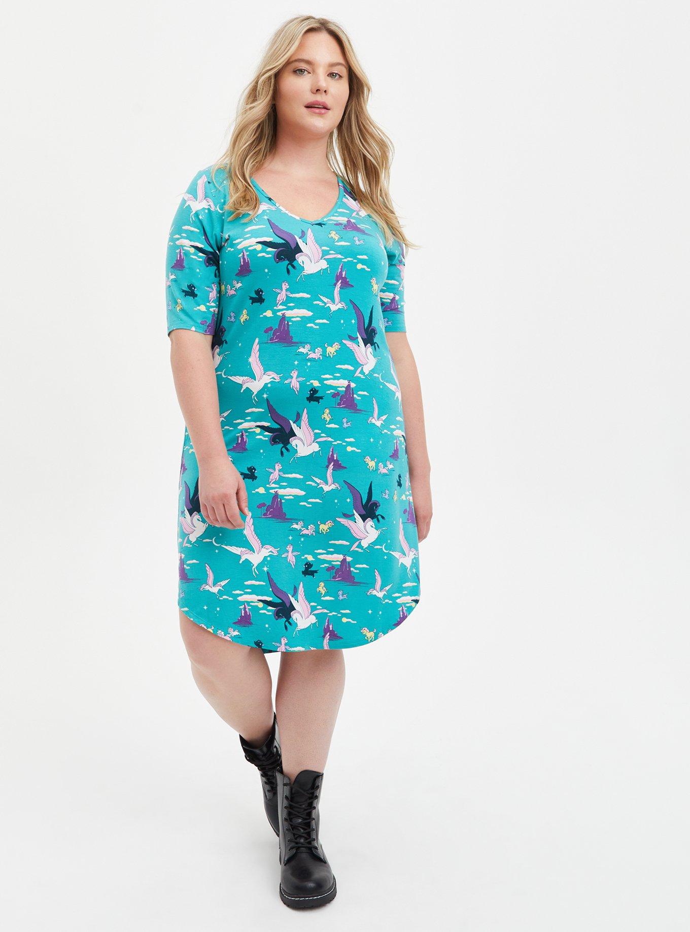 Plus Size - T-Shirt Dress - Disney Fantasia Pegasus Blue - Torrid