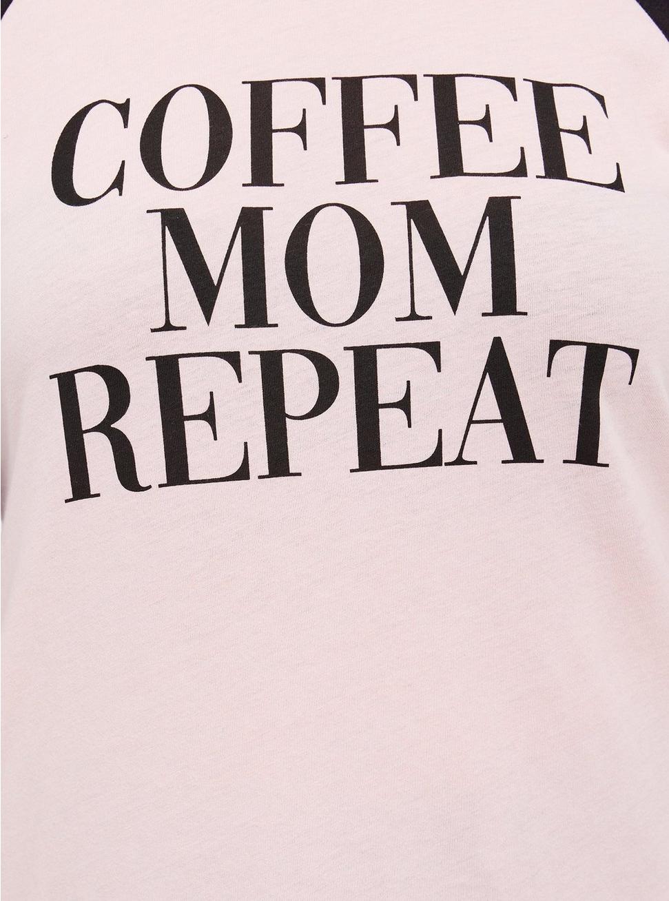 Plus Size Classic Fit Raglan Top - Coffee Mom Pink, PALE BLUSH, alternate
