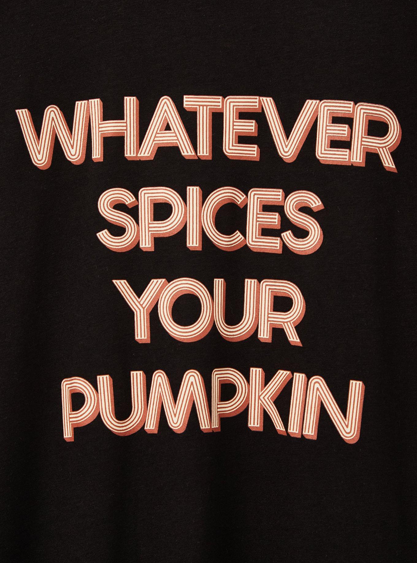 Plus Size Classic Fit Raglan Tee - Whatever Spices Your Pumpkin Black, DEEP BLACK, alternate