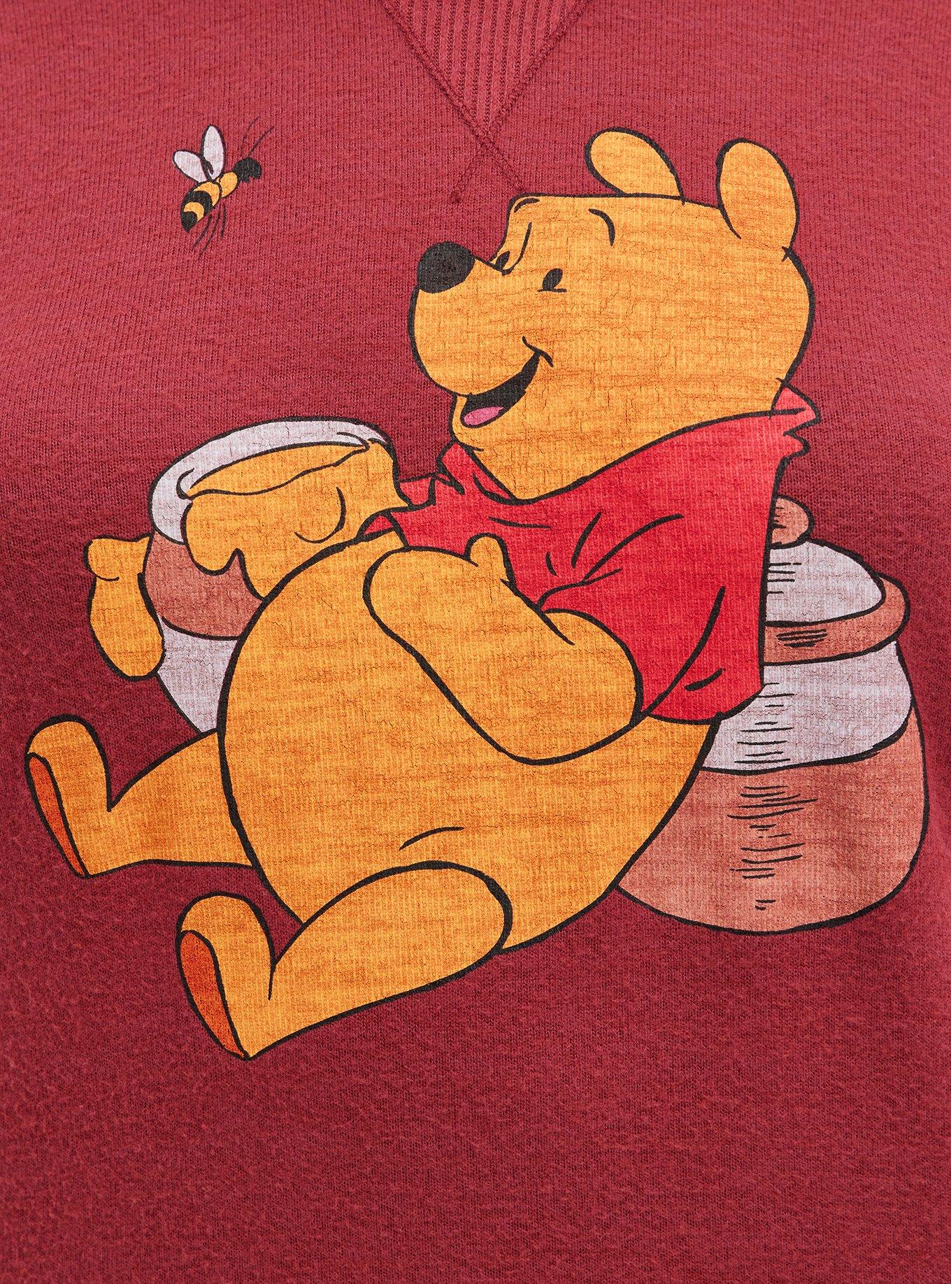 Disney Winnie The Pooh Lounge Top - Super Soft Plush, BURGUNDY, alternate