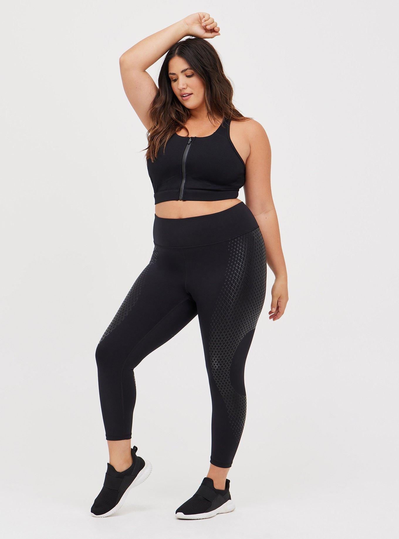 Plus Size - Full Length Compression Legging - Performance Core Black -  Torrid