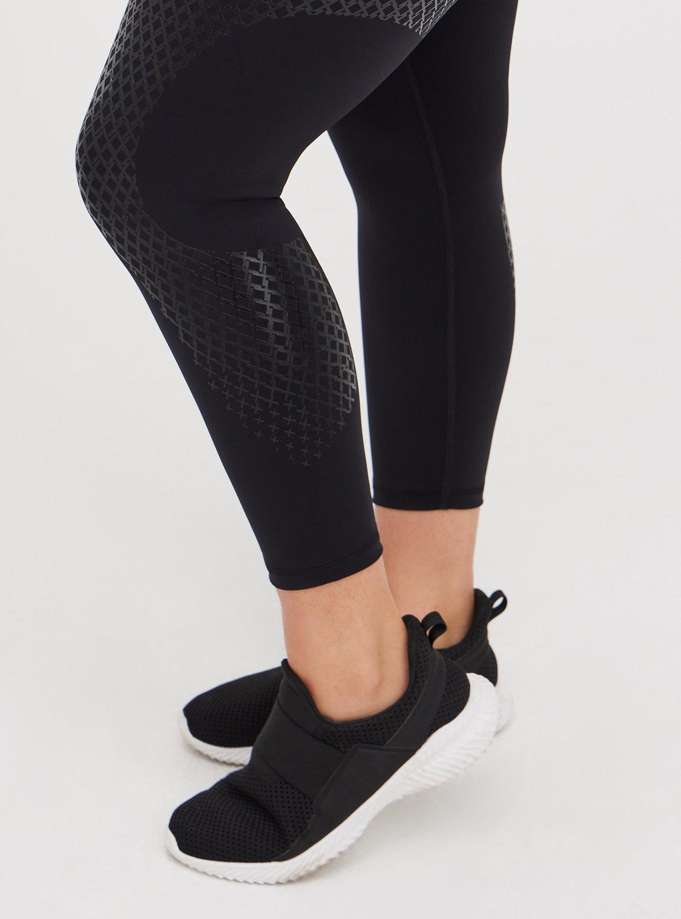 HUE Women's Black Body Gloss Leggings with Moto Seam Details Sz Large 12/14