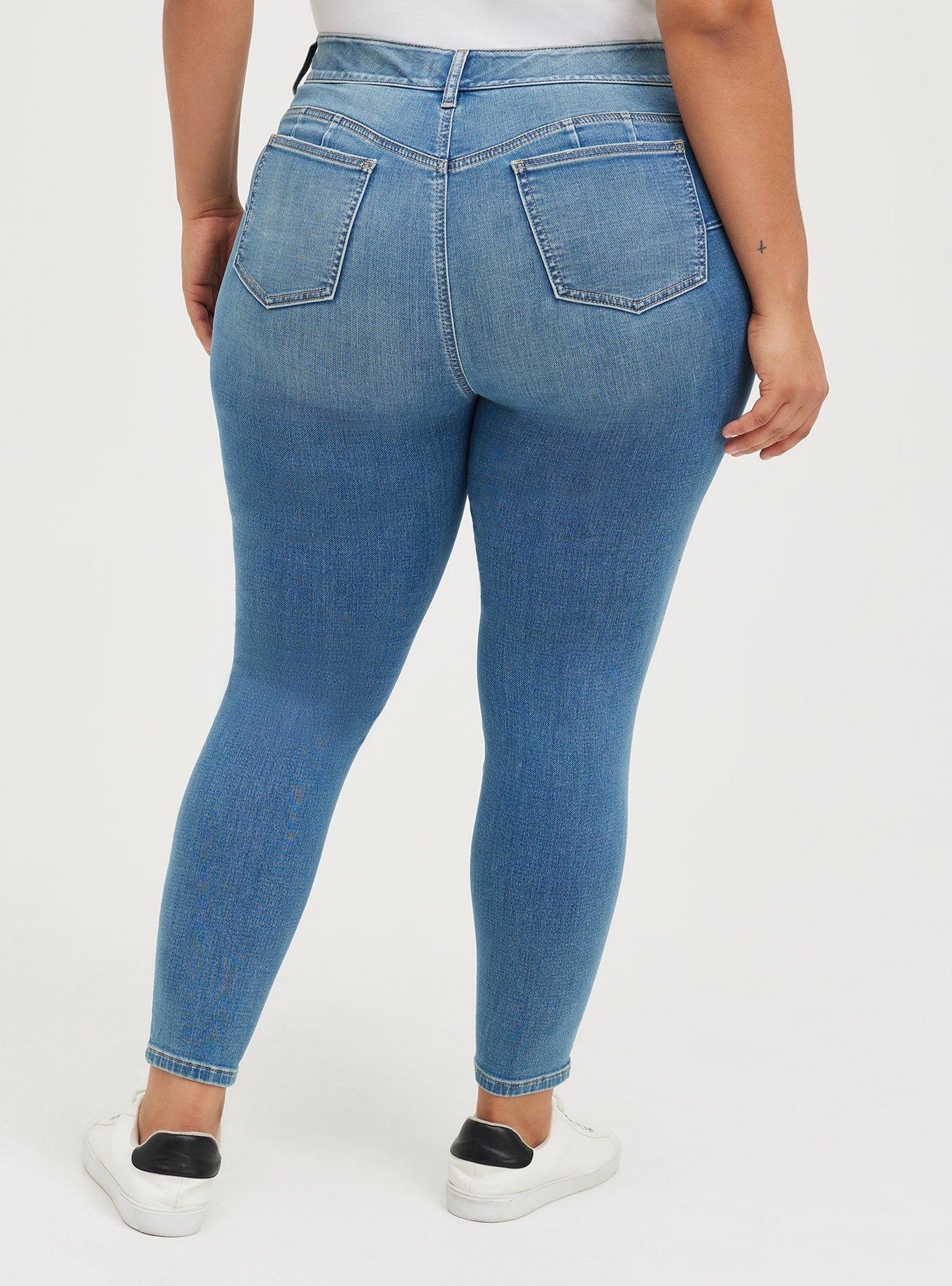 Plus Size Bombshell Skinny Knit Denim High-Rise Jean, , alternate