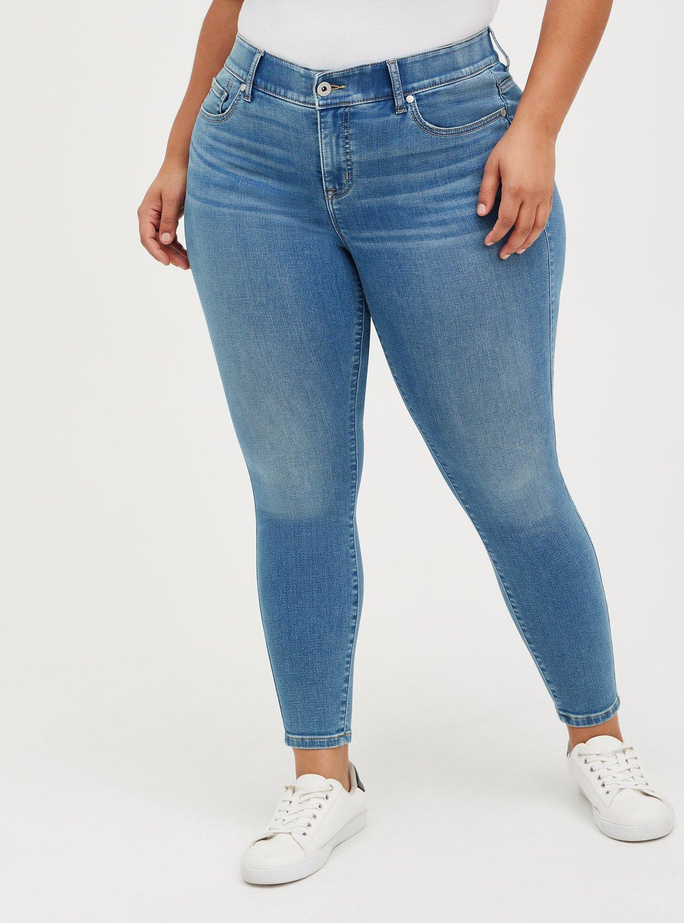 Plus Size Bombshell Skinny Knit Denim High-Rise Jean, , hi-res