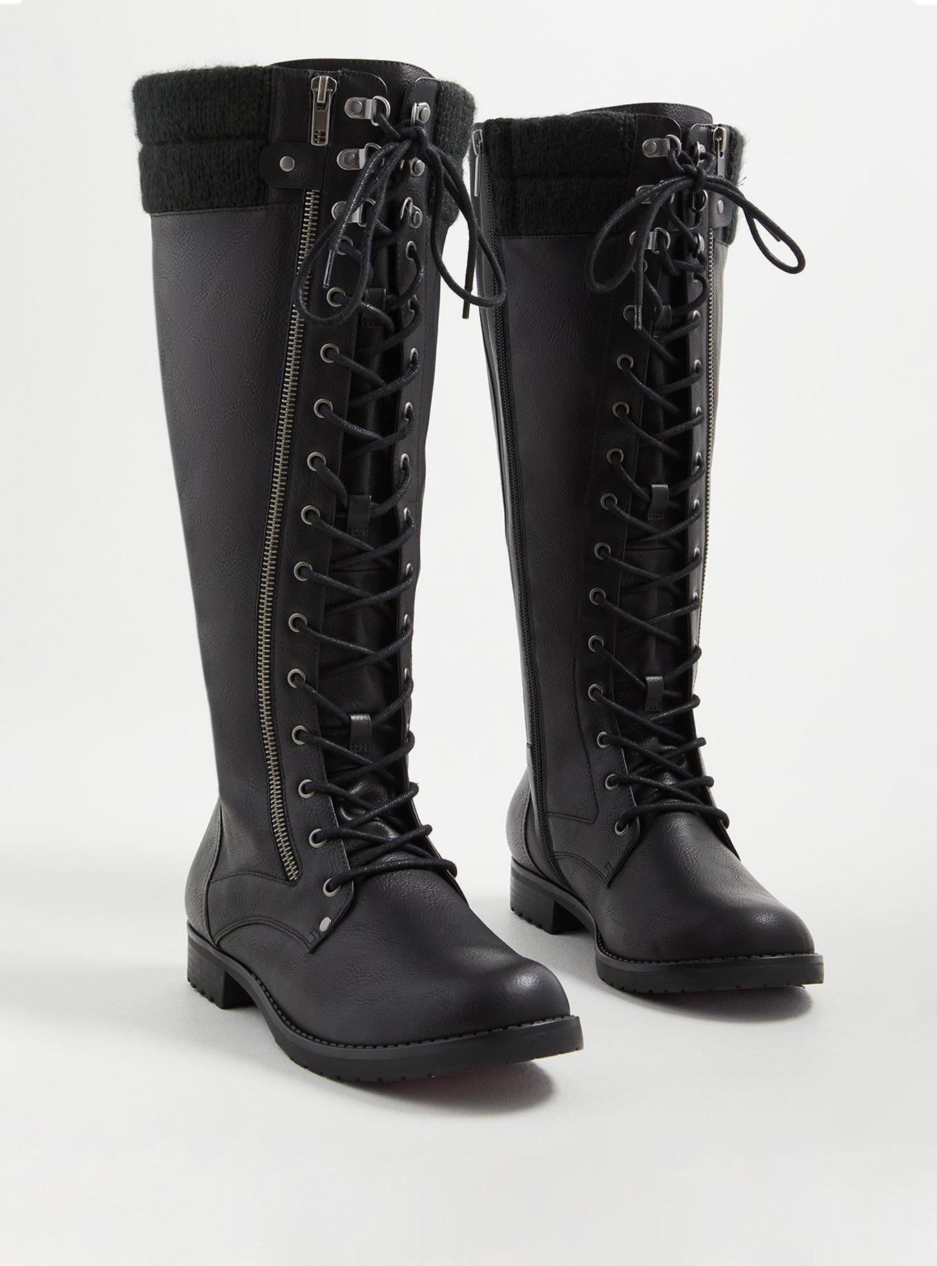 Torrid lace up outlet knee high boots