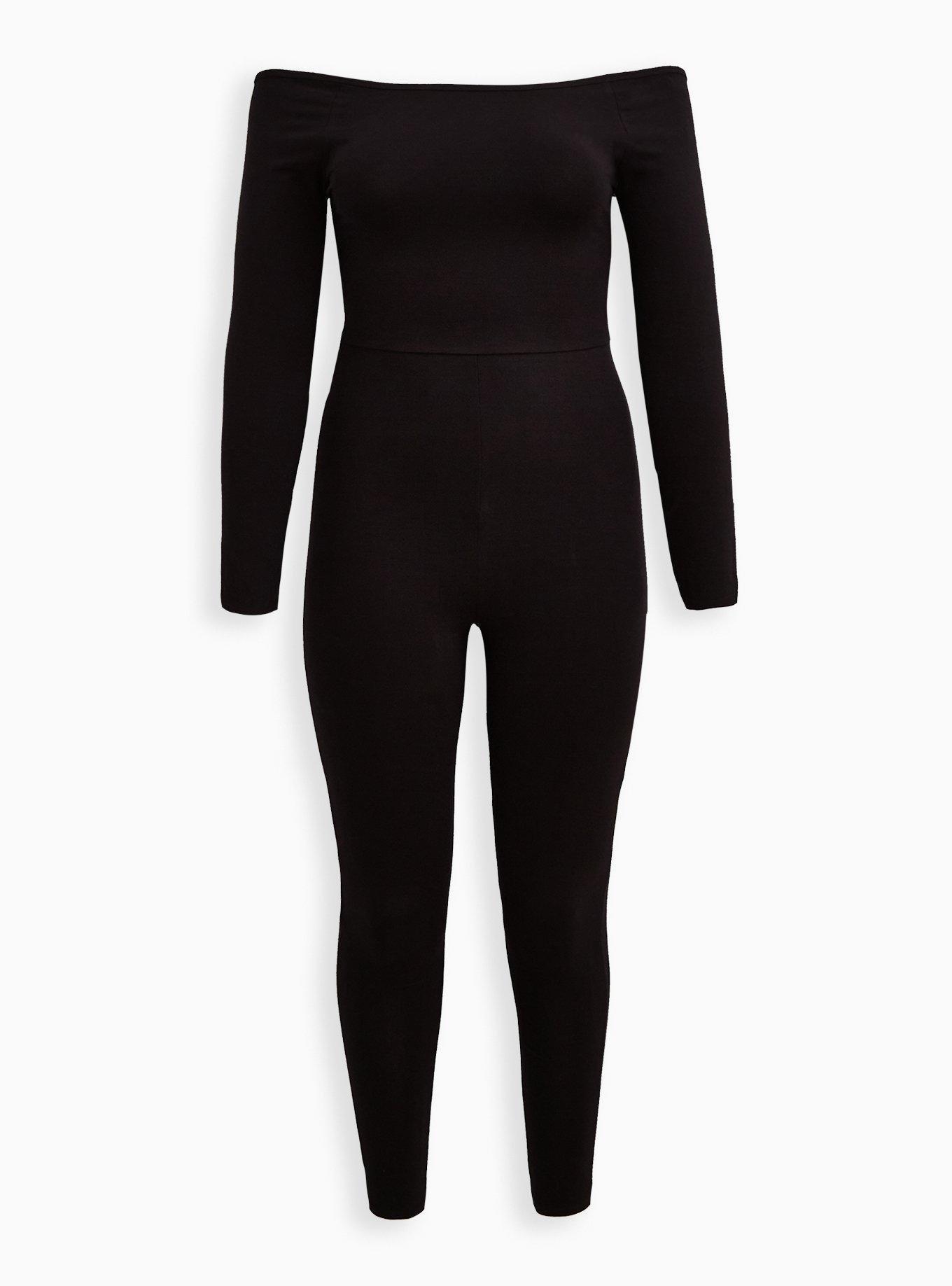 Plus Size - Premium Long Sleeve Catsuit - Black - Torrid