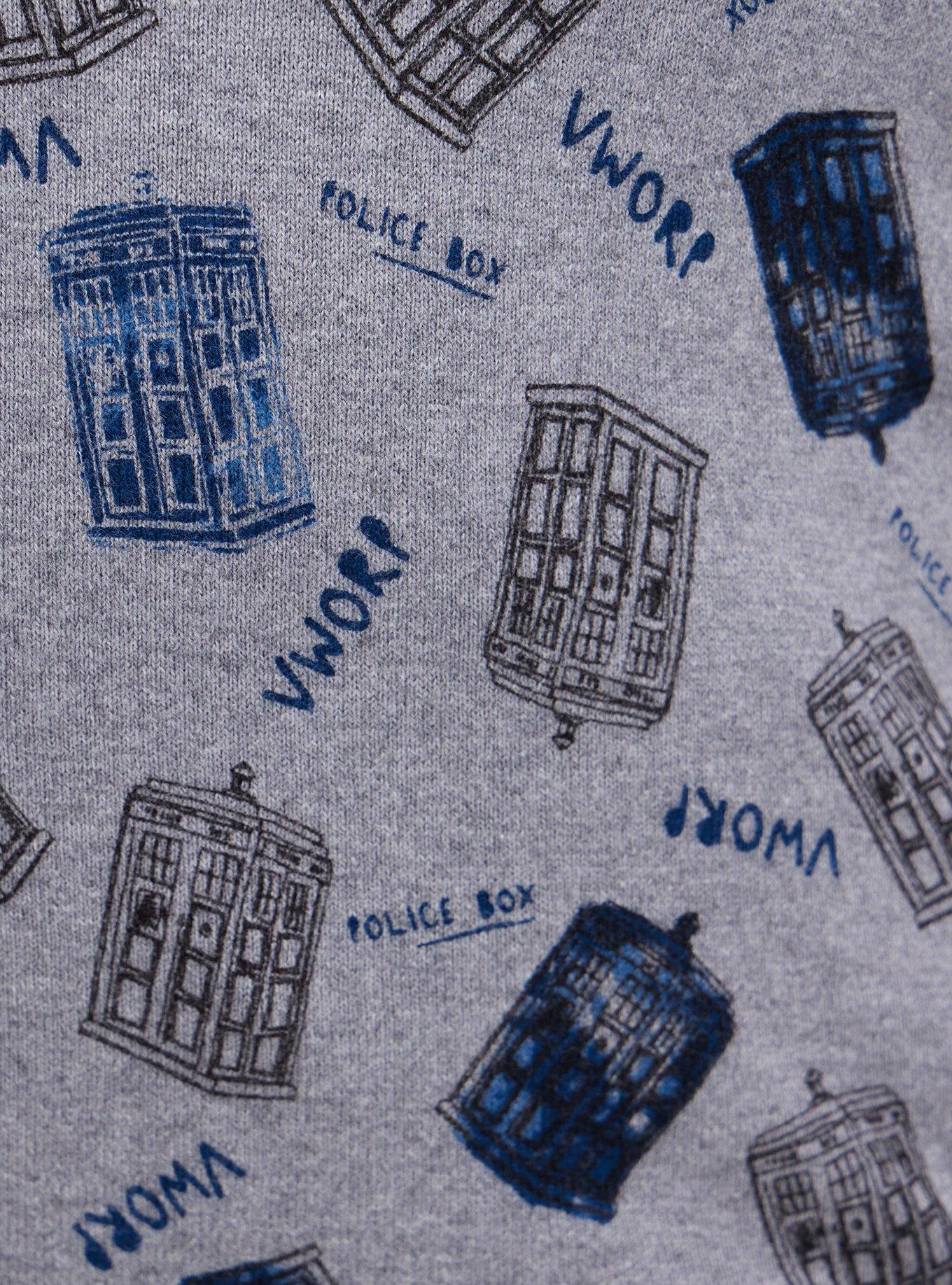 Plus Size  Pullover Sweater - Her Universe Dr. Who TARDIS , HEATHER GREY, alternate