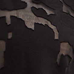 Abbey Chiffon Clip Floral Top, DEEP BLACK, swatch