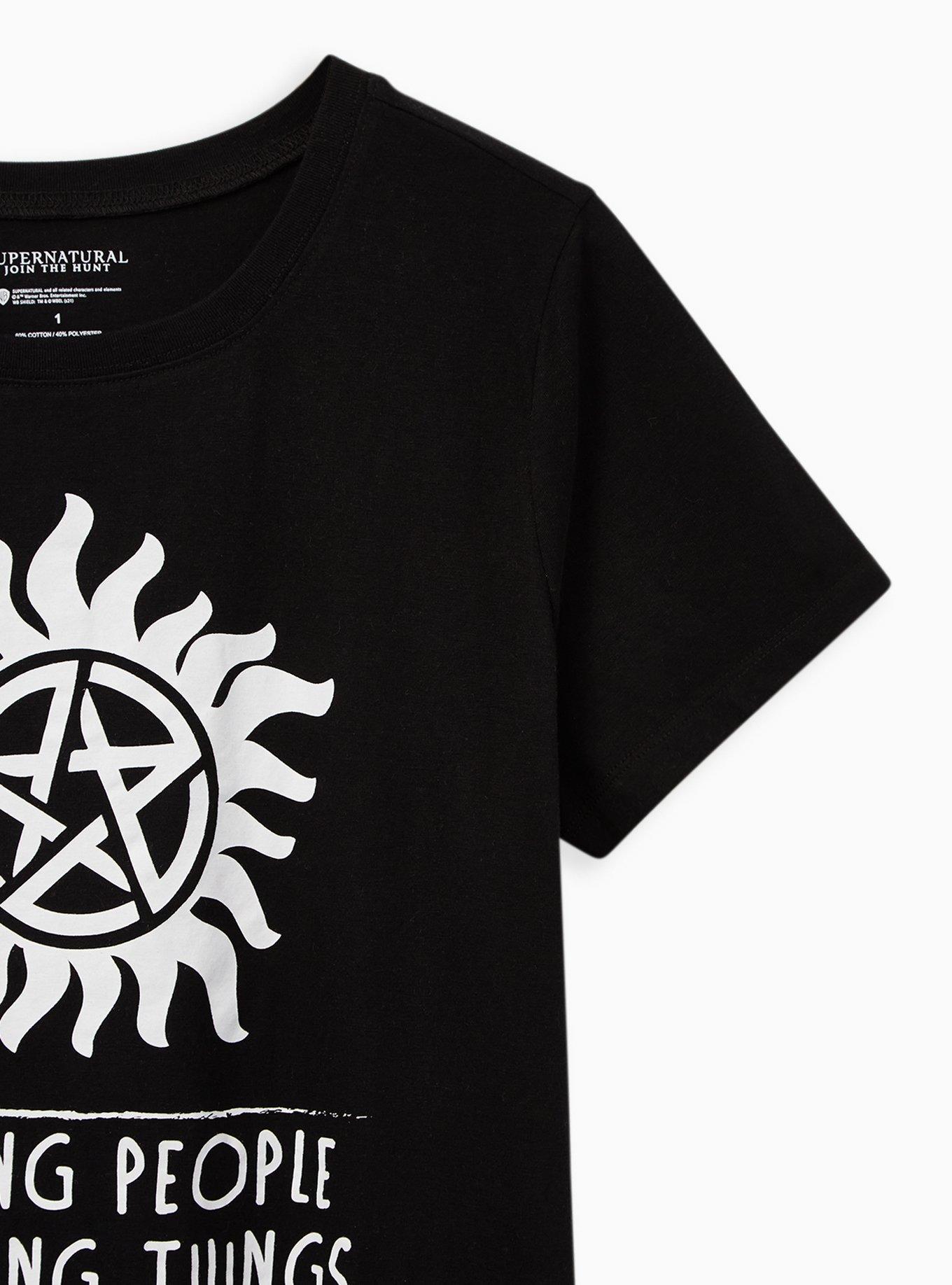 Plus Size Classic Fit Crew Tee - Saving People Black , DEEP BLACK, alternate