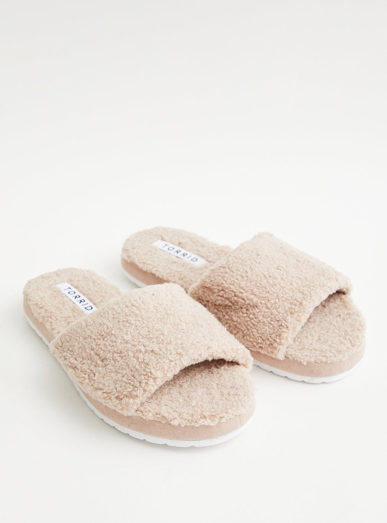 Shearling Slide Slipper (WW), BROWN LIGHT BROWN, alternate