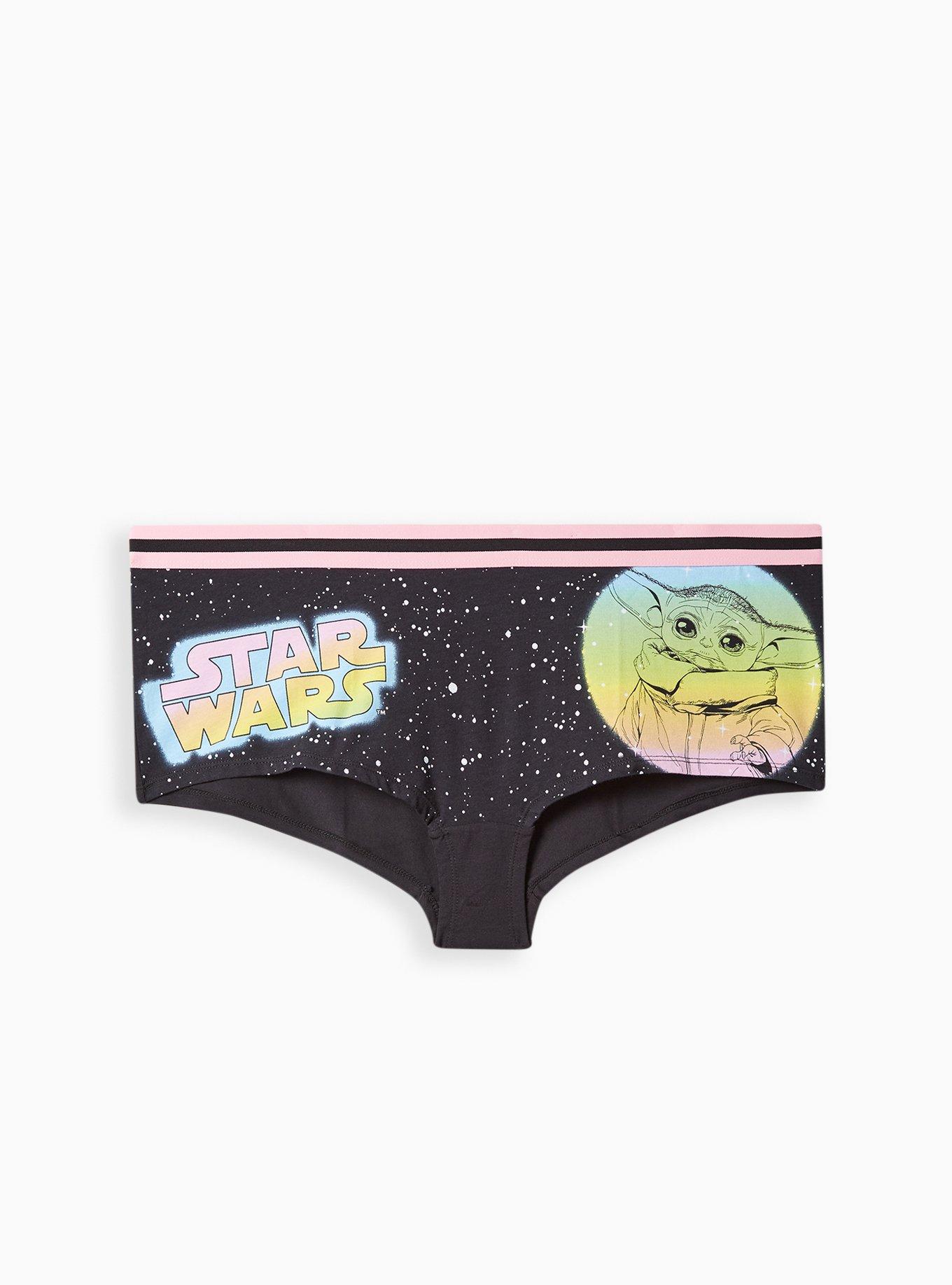 Plus Size - Star Wars Cheeky Panty - Cotton Baby Yoda Black - Torrid