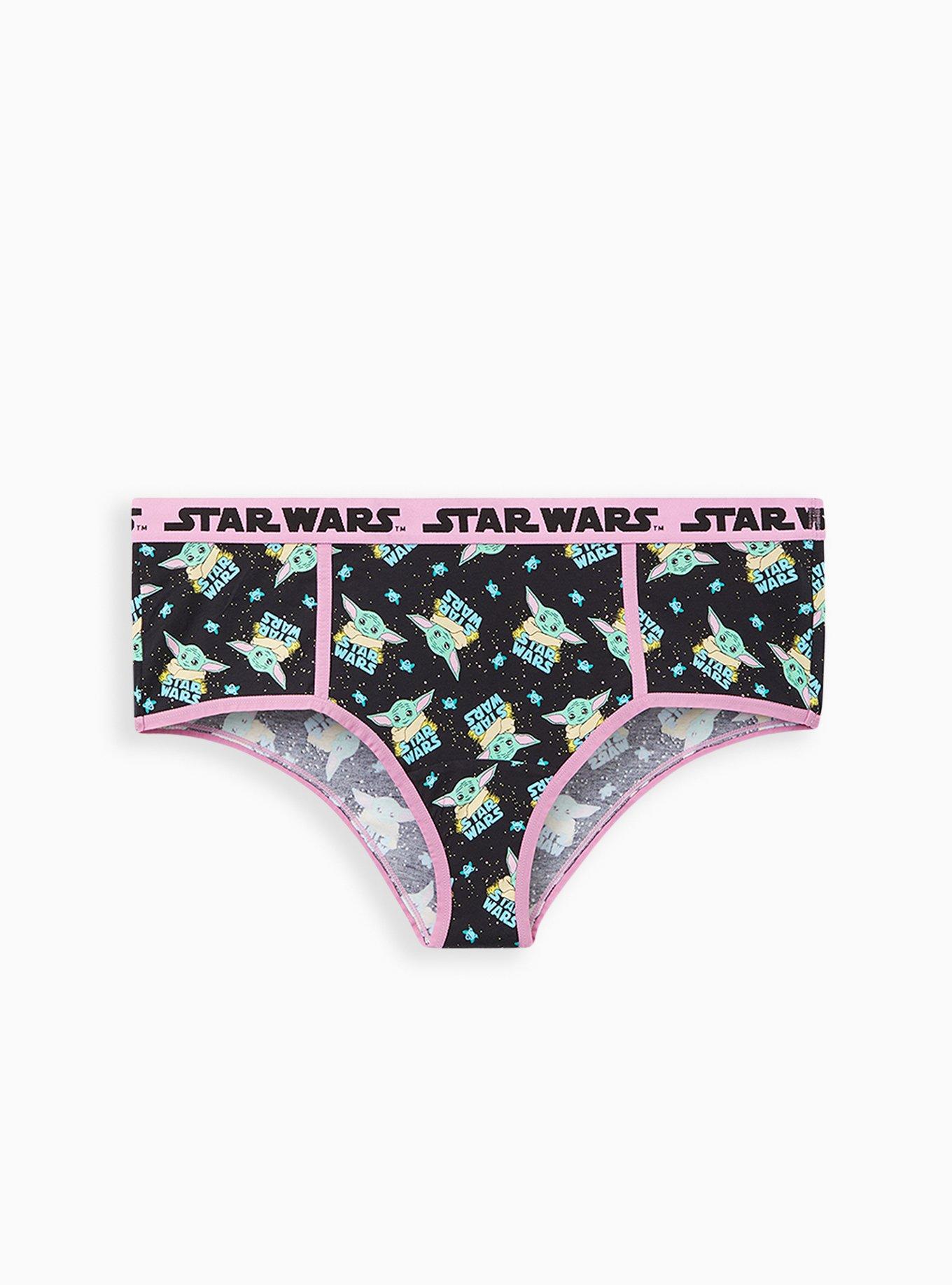 Plus Size - Star Wars Cheeky Panty - Cotton Baby Yoda Black - Torrid