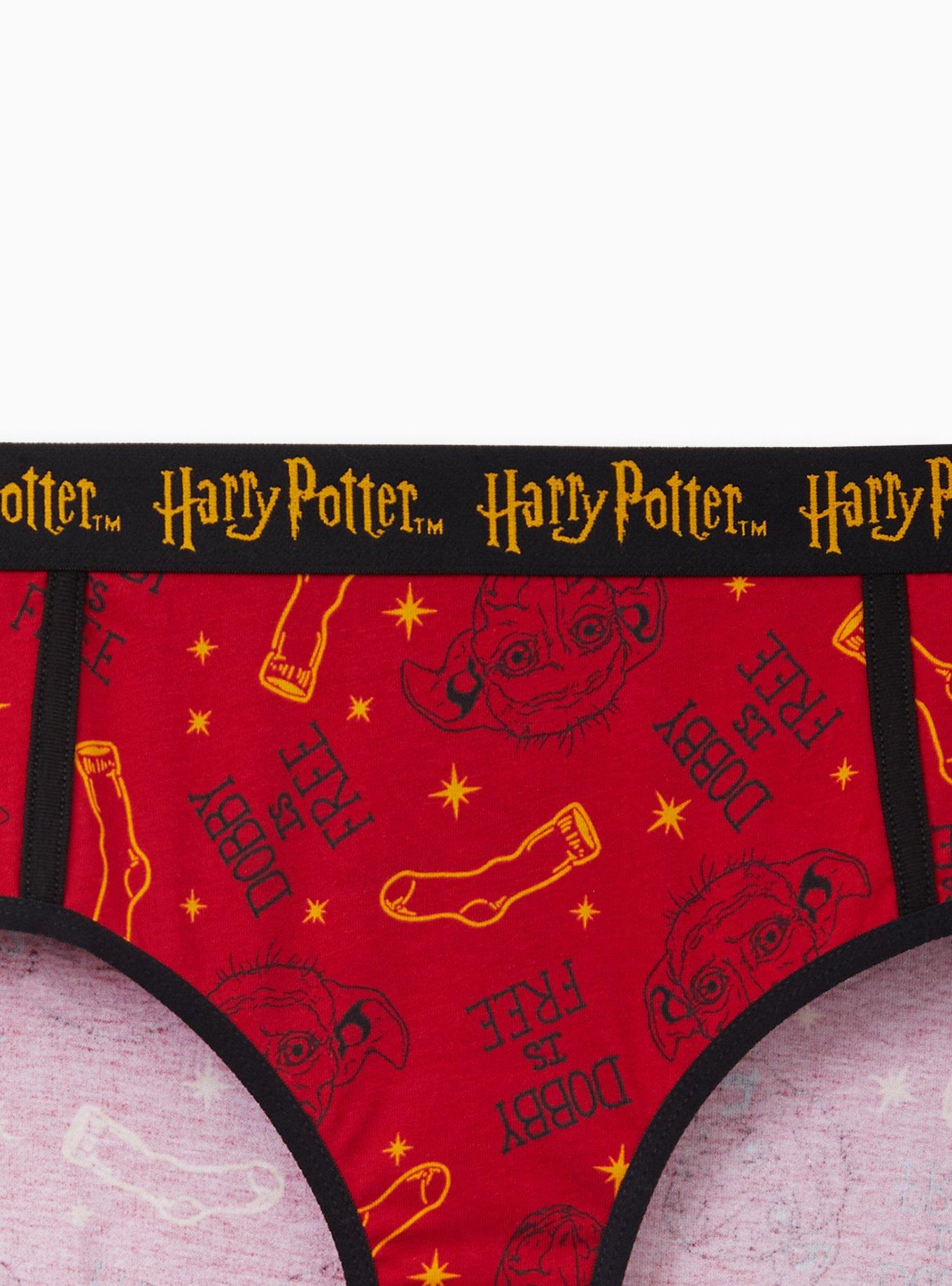 Plus Size Hipster Panty - Harry Potter Dobby Is Free Red, MULTI, alternate
