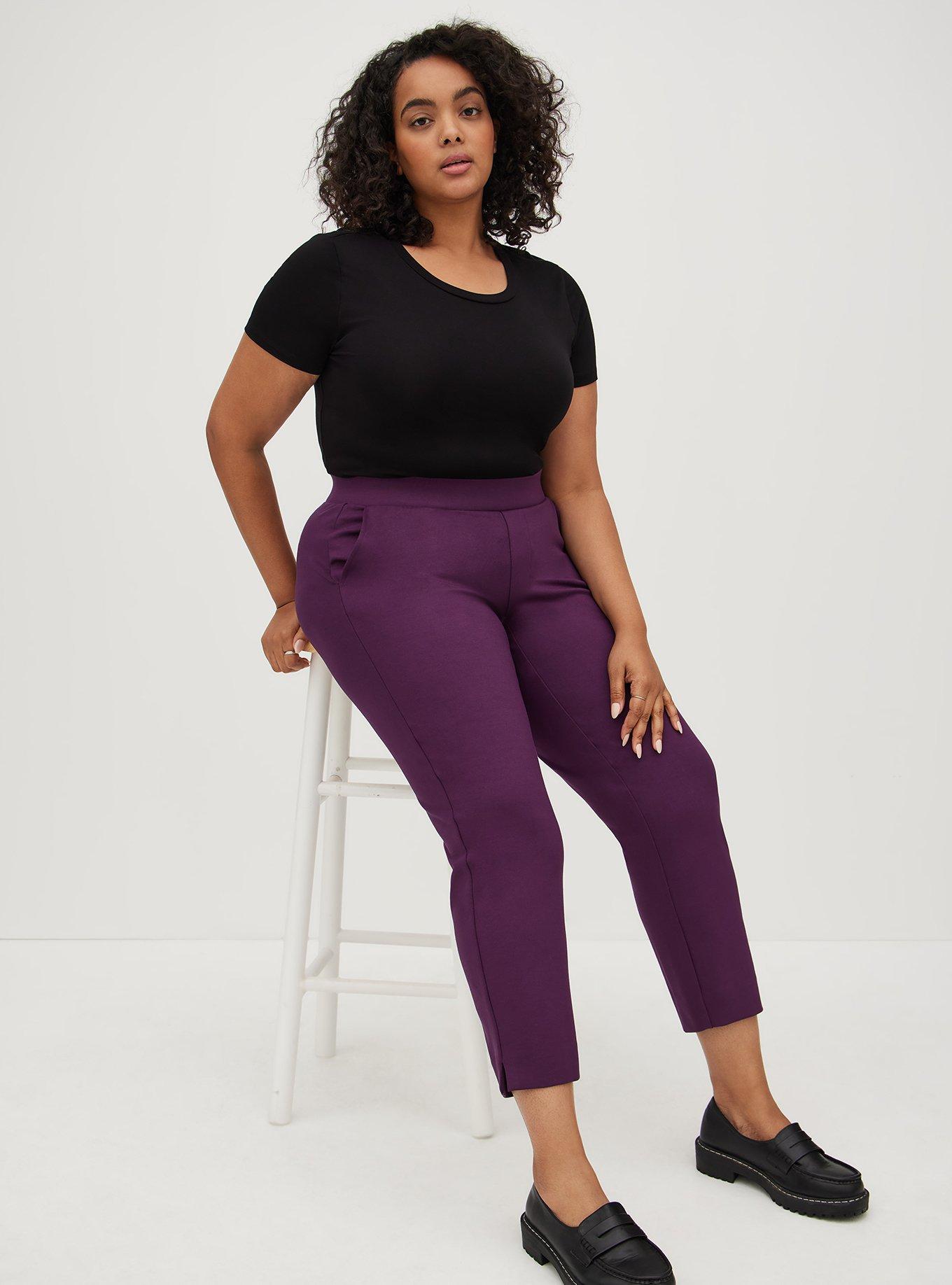 Plus Size - Pull-On Relaxed Taper Studio Luxe Ponte High-Rise Pant - Torrid