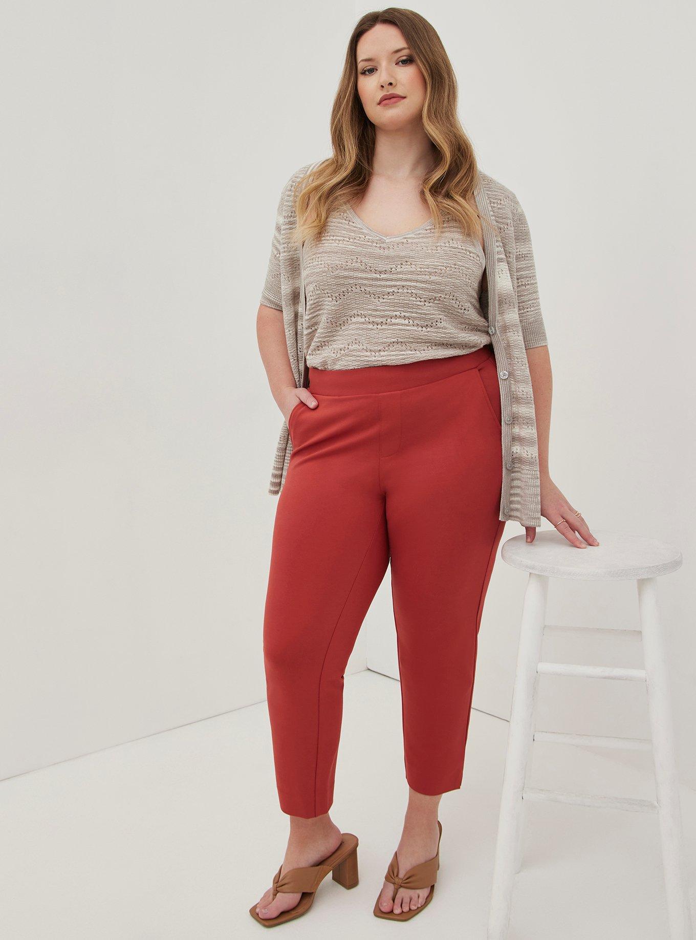 Pull-On Relaxed Taper Studio Luxe Ponte High-Rise Pant