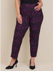 Plus Size Pull-On Relaxed Taper Studio Luxe Ponte High-Rise Pant, MULTI, alternate