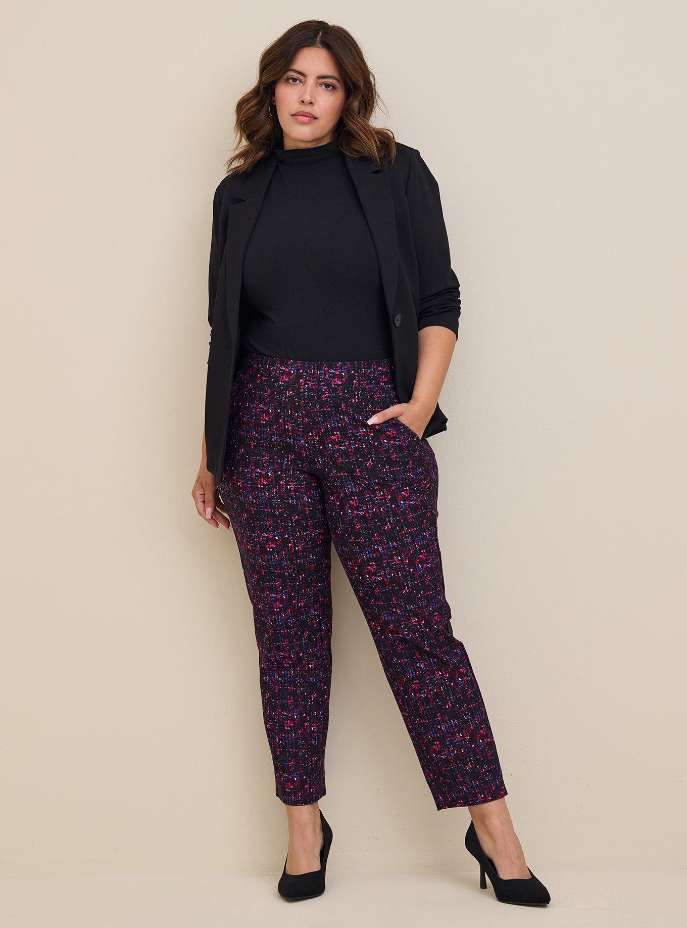 RealSize Women's Plus Size Pull On Ponte Pants 