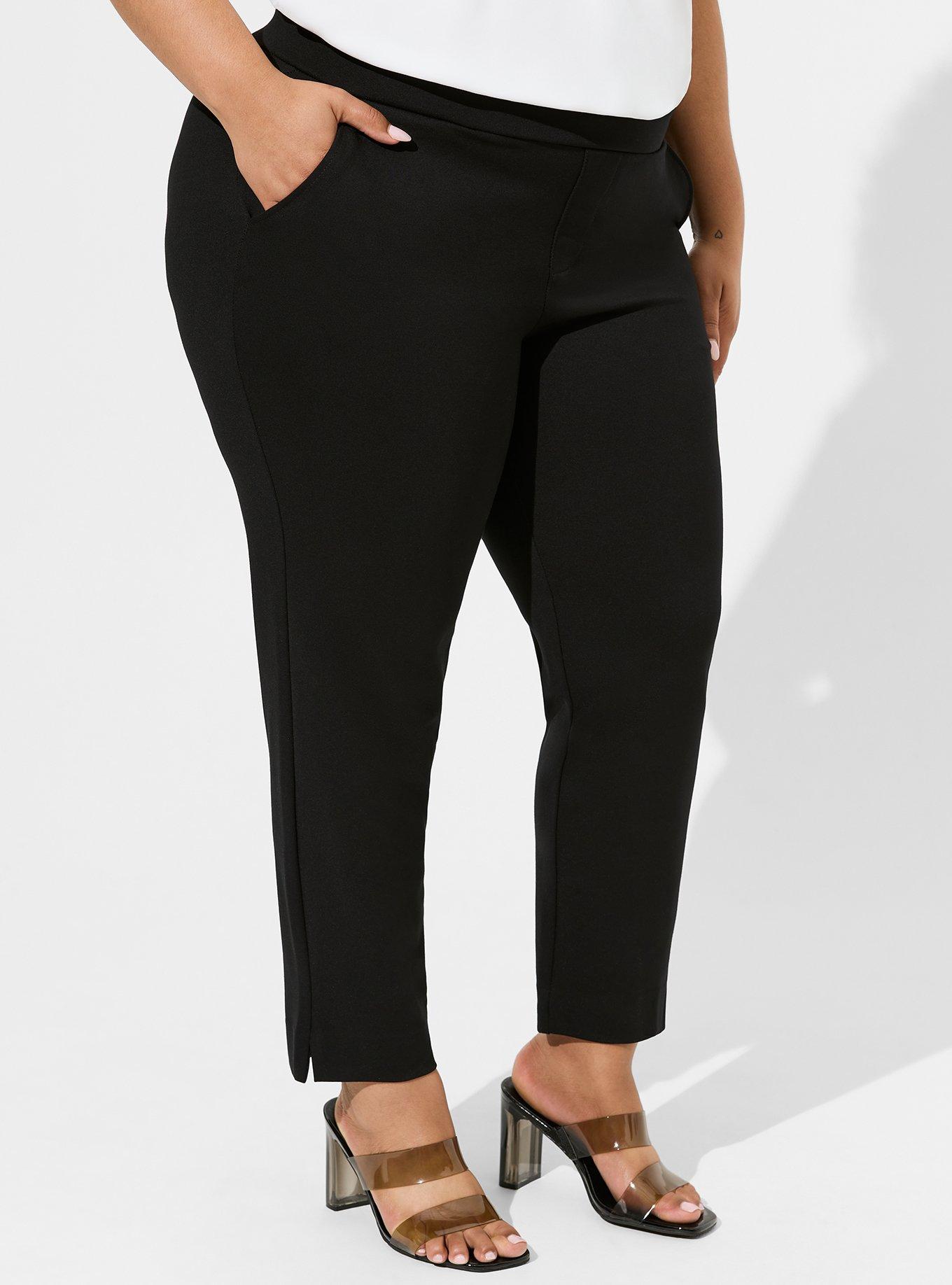 Womens ME+EM black Luxe Ponte Track Pants