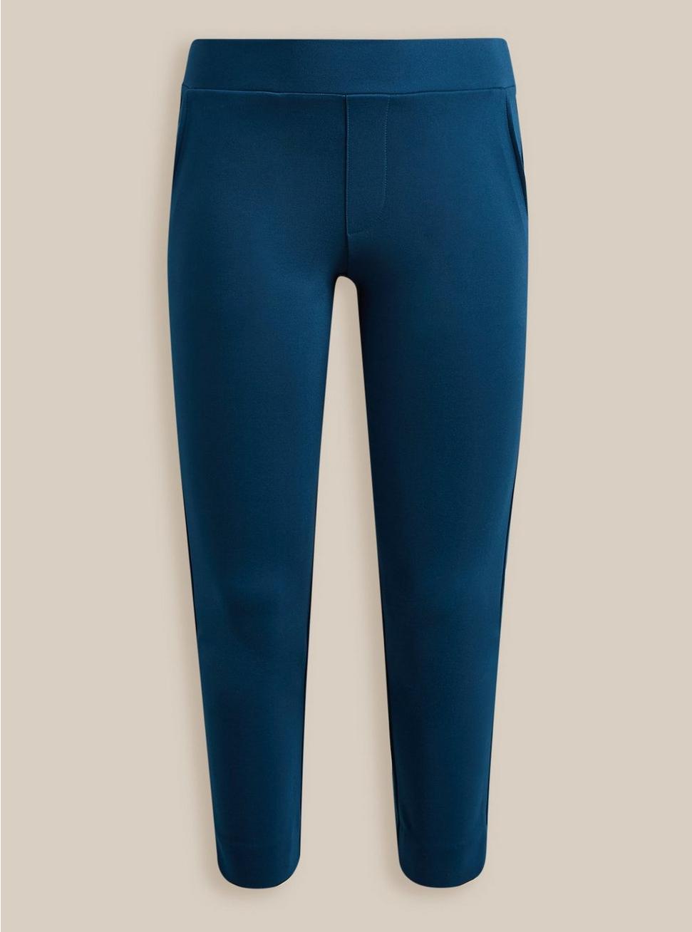 Pull-On Relaxed Taper Studio Luxe Ponte High-Rise Pant, LEGION BLUE, hi-res