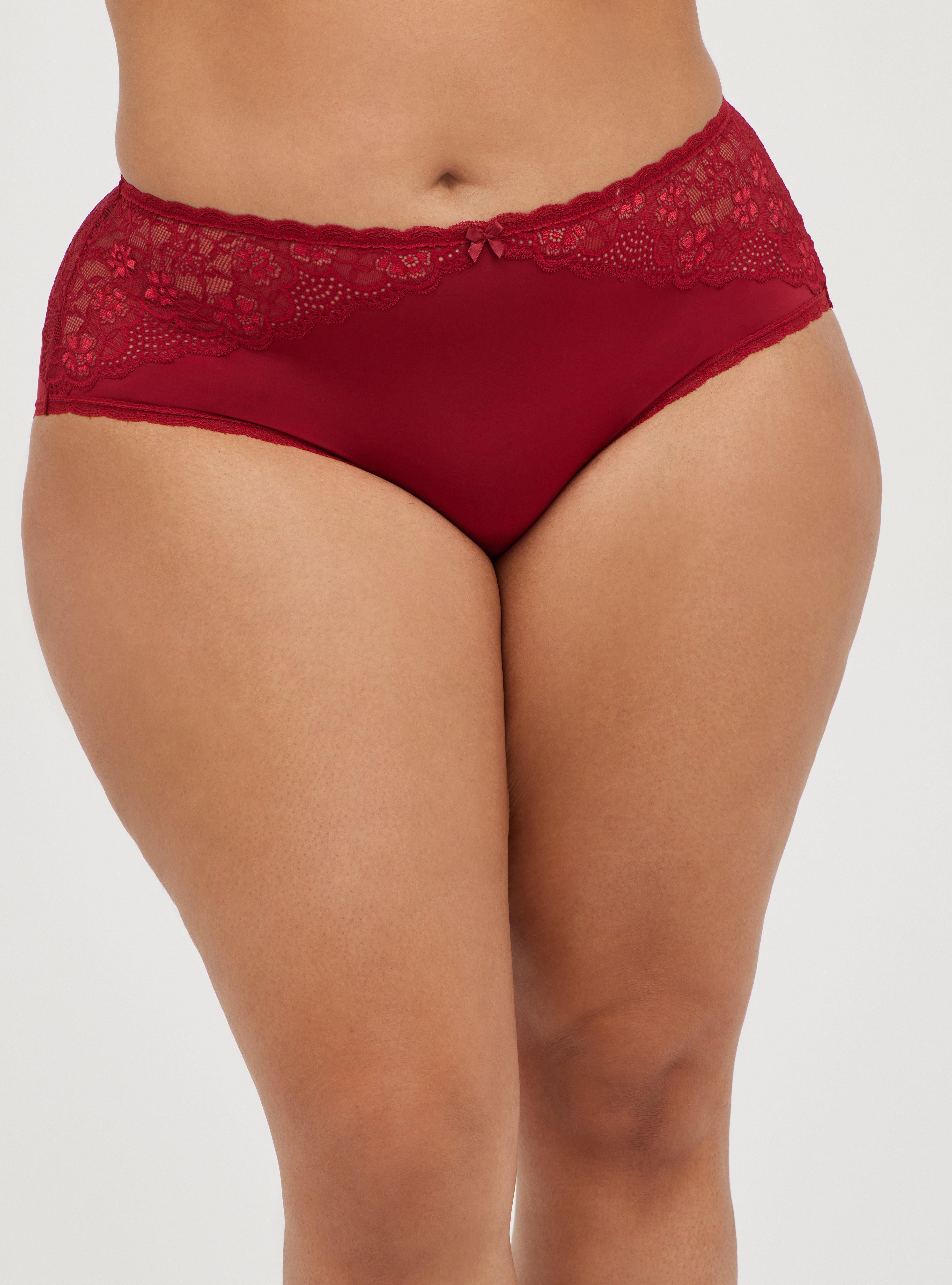 Cheeky Microfiber Panty with Lace Details