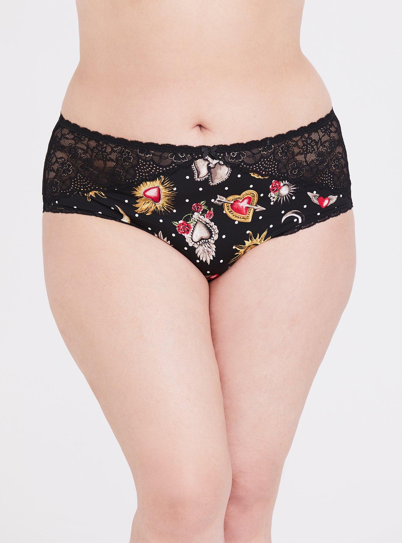 N-Gal Women's Cheeky Lace Mid Waist Floral Underwear Lingerie Brief Panty