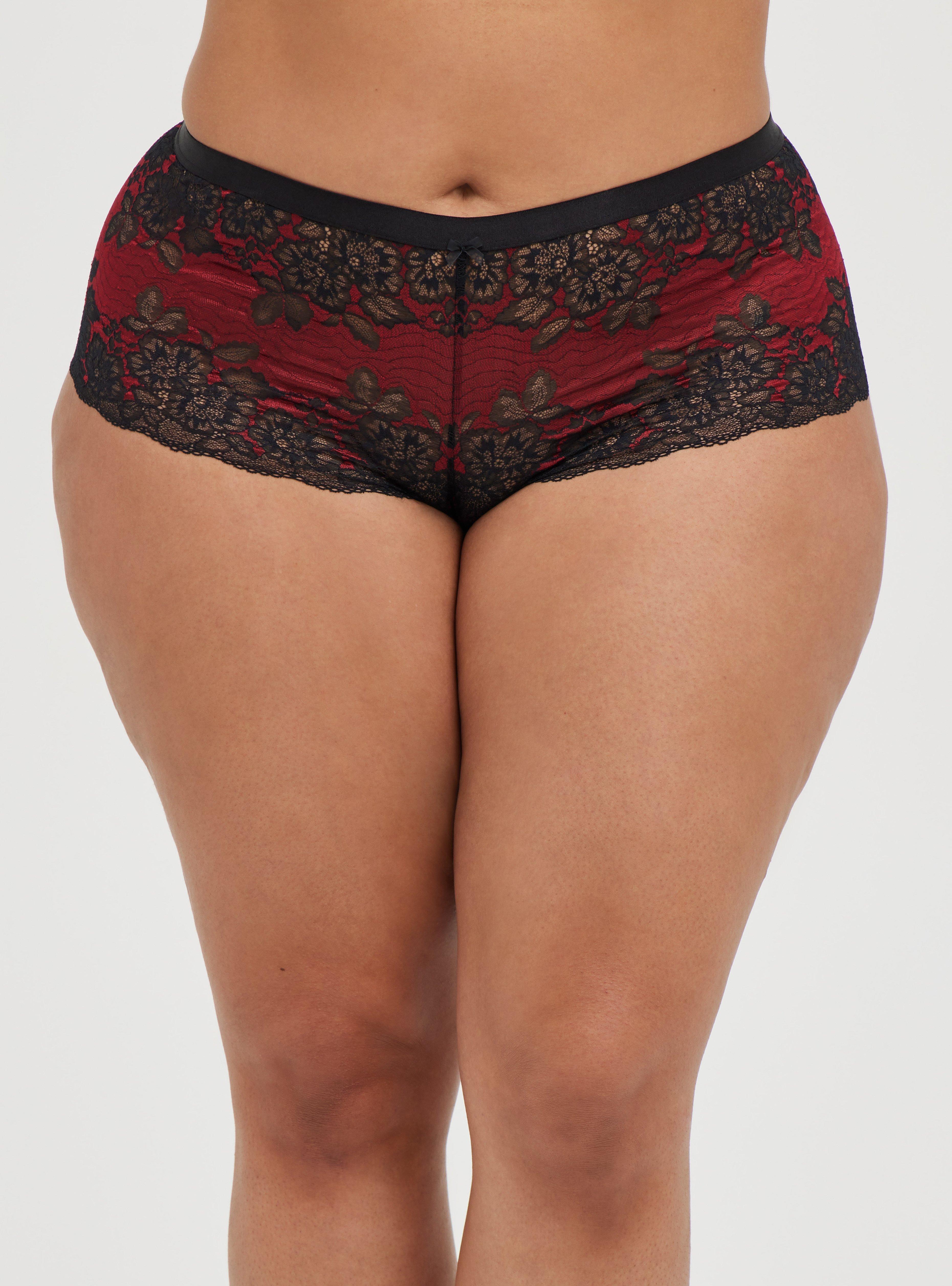 Two Tone Lace Mid-Rise Cheeky Panty