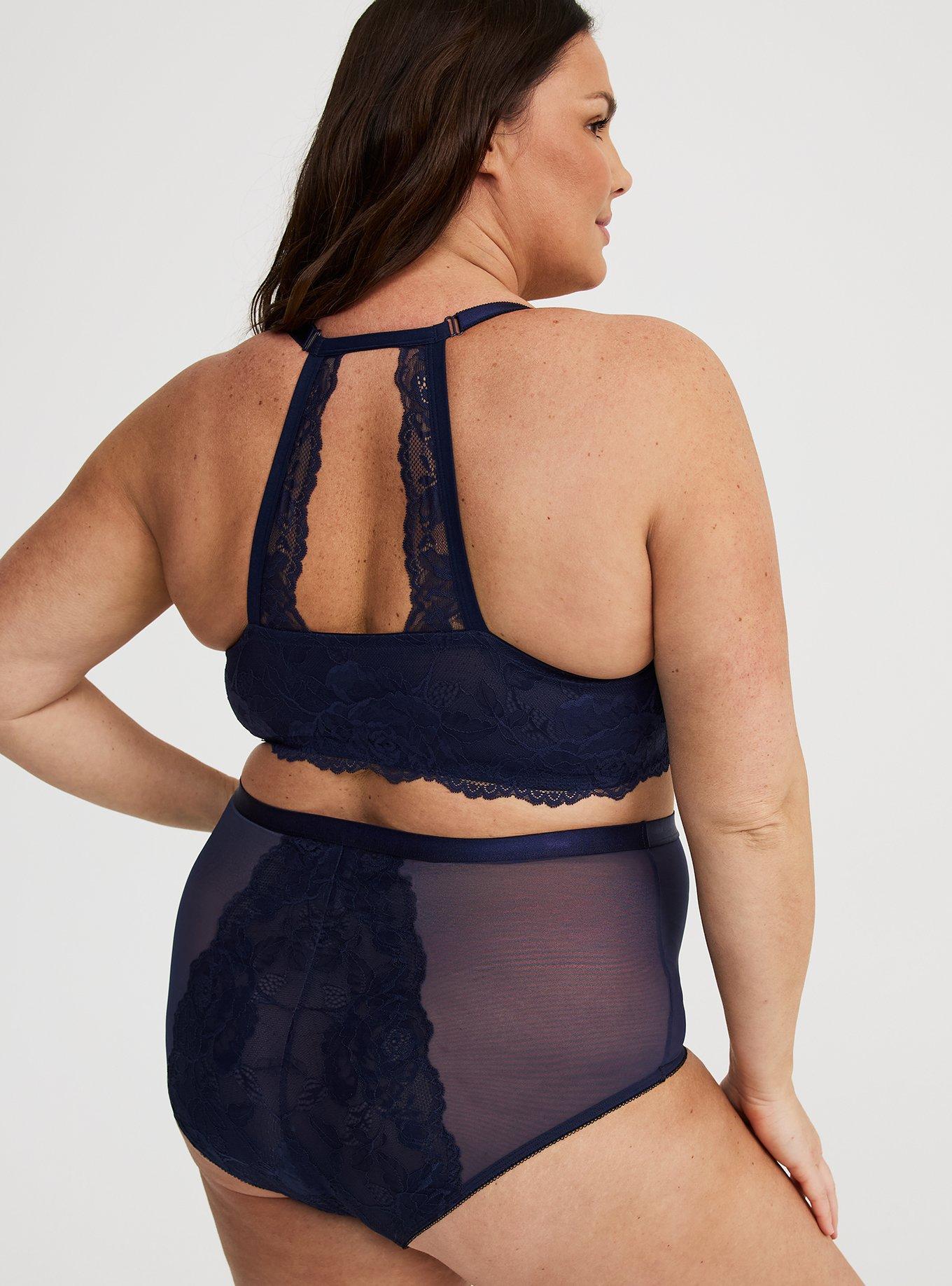 High-Rise Floral Lace Brief Panty