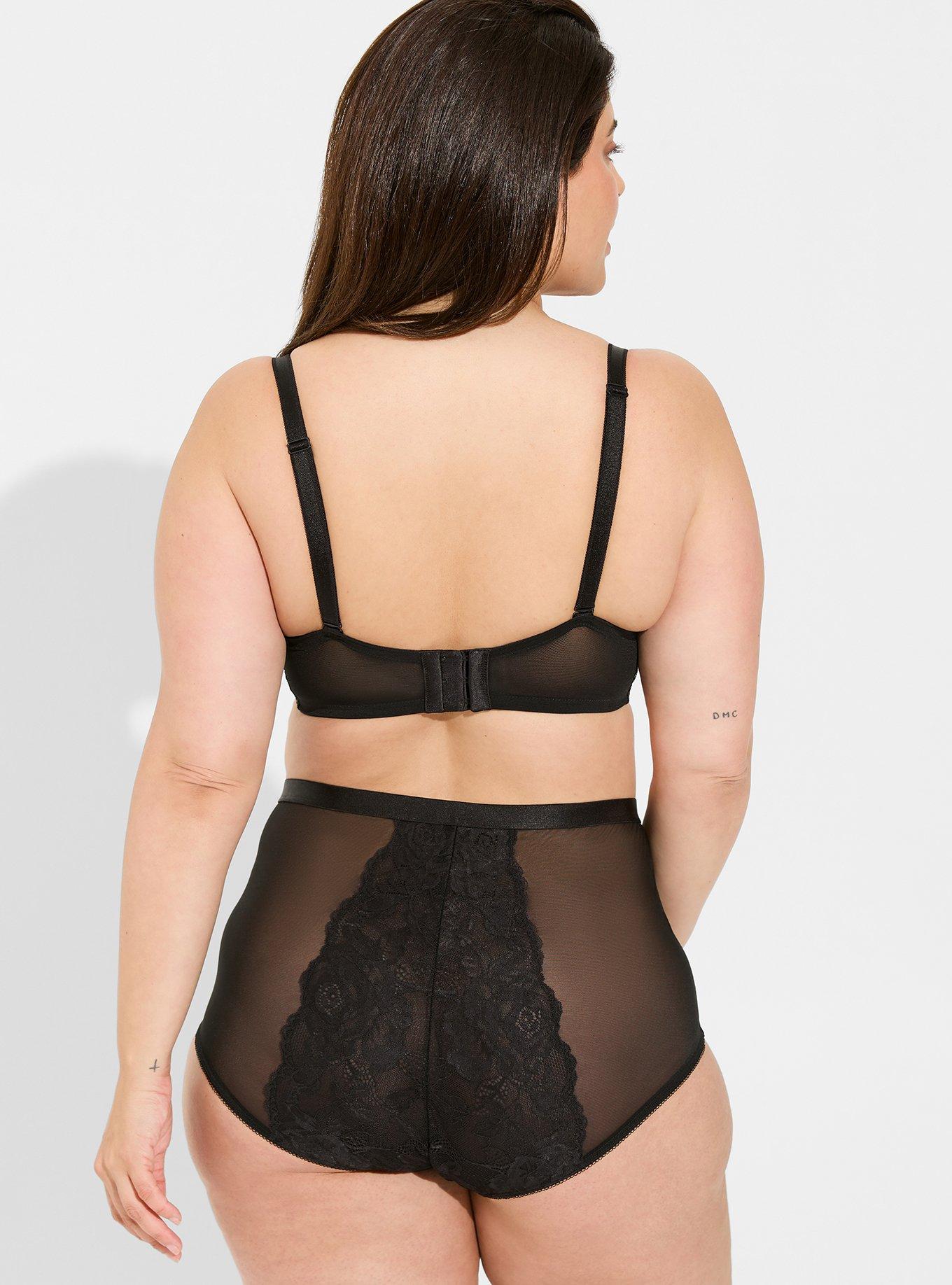 High-Rise Floral Lace Brief Panty