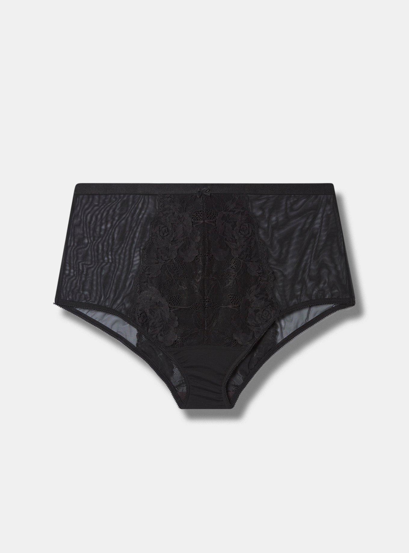 High-Rise Floral Lace Brief Panty