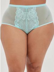 Floral Lace High-Rise Brief Panty, ISLAND PARADISE, alternate