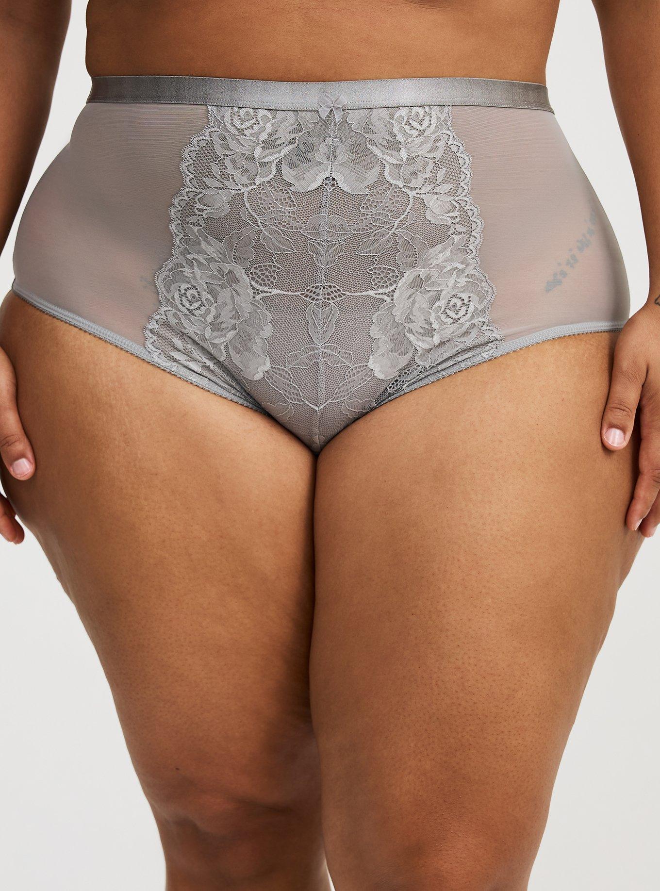 High-Rise Floral Lace Brief Panty