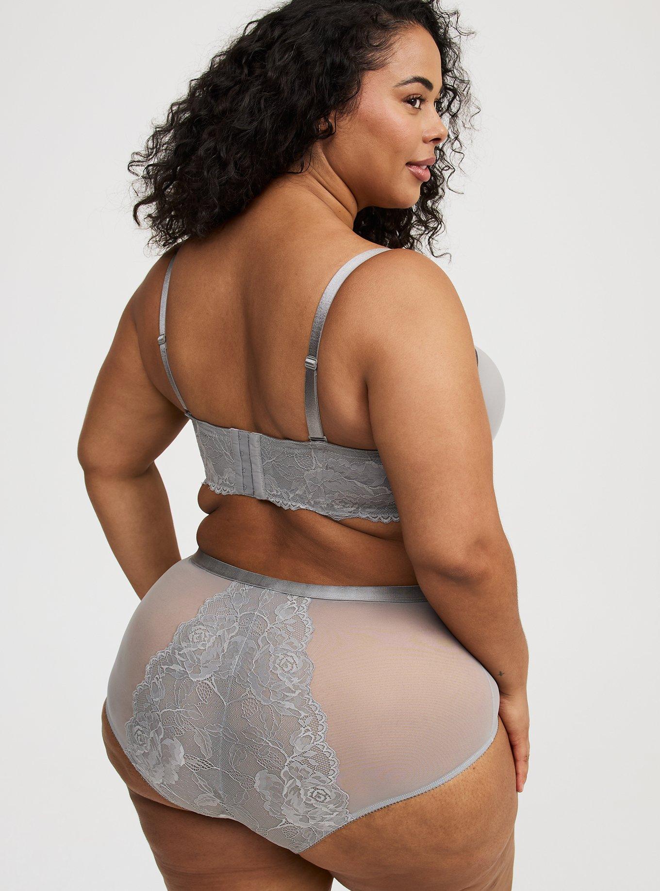 High-Rise Floral Lace Brief Panty