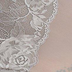 Plus Size High-Rise Floral Lace Brief Panty, SHARKSKIN, swatch