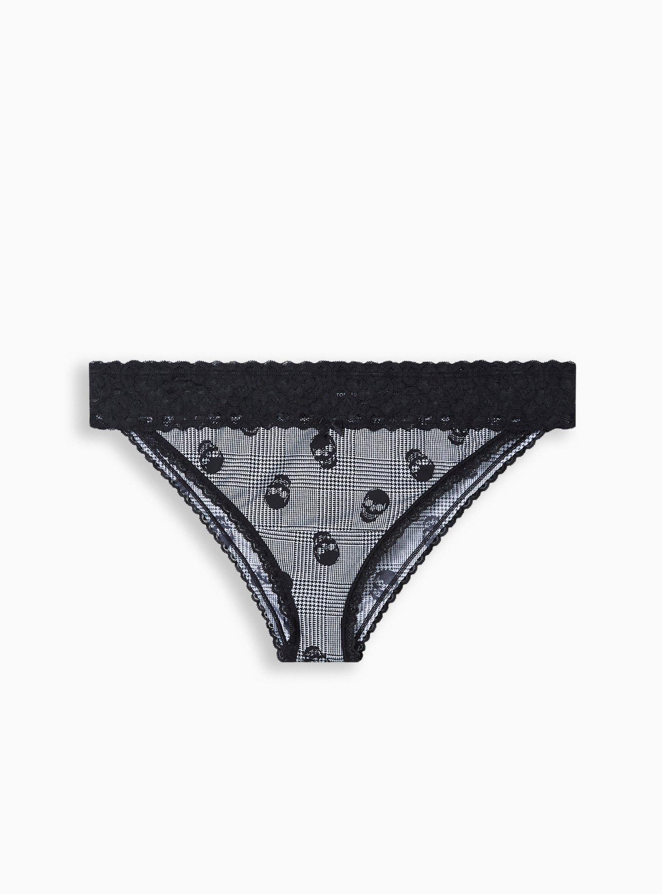 Mesh and Lace Trim Cheeky Panty - Butterfly