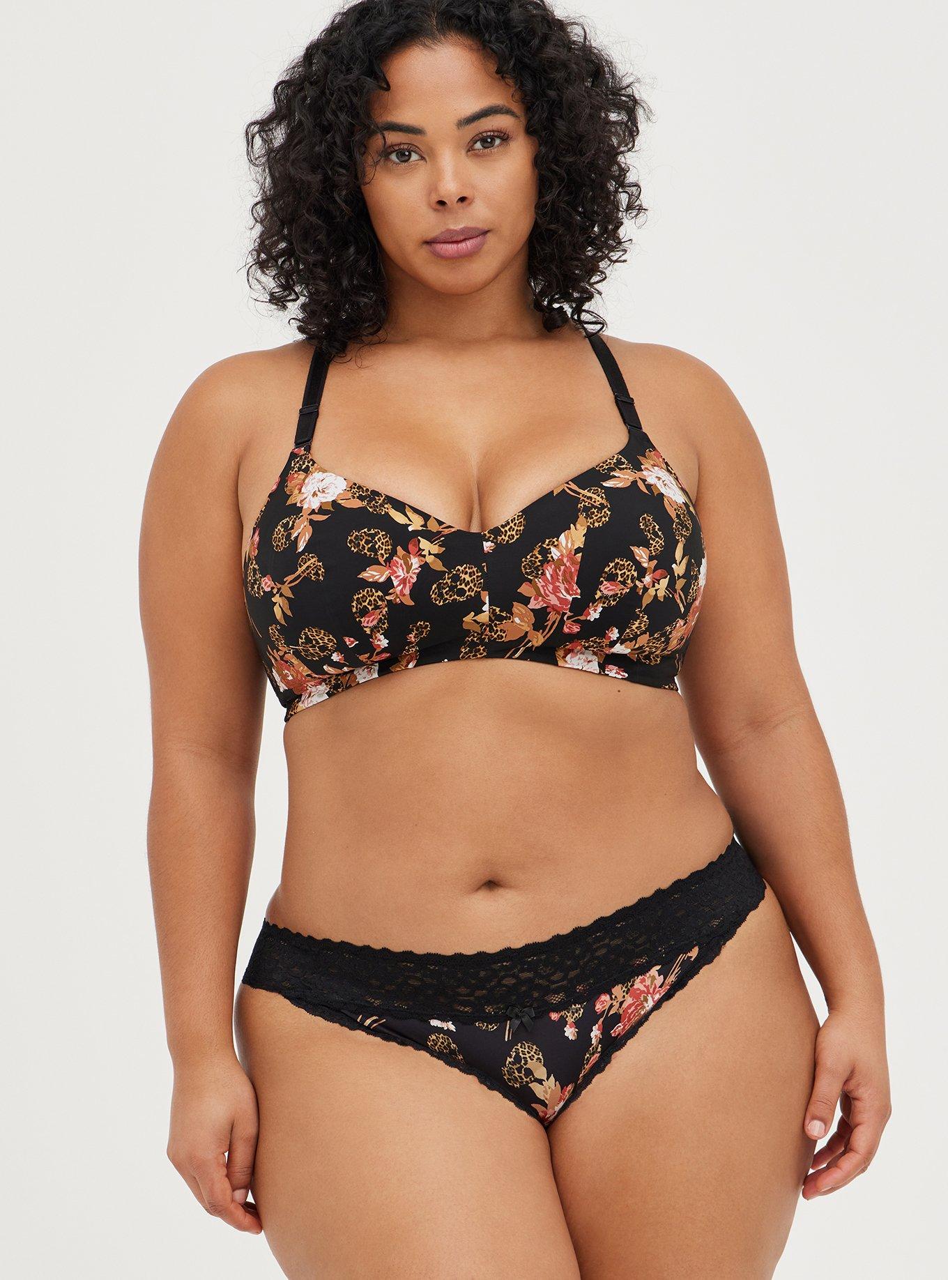 Plus Size Second Skin Mid Rise Bikini Lace Trim Panty Torrid