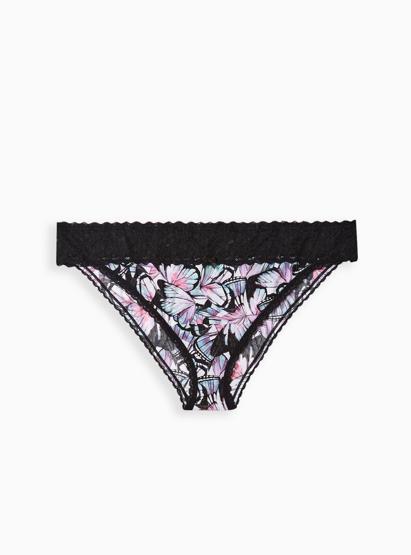 Plus Size - Second Skin Mid-Rise Bikini Lace Trim Panty - Torrid