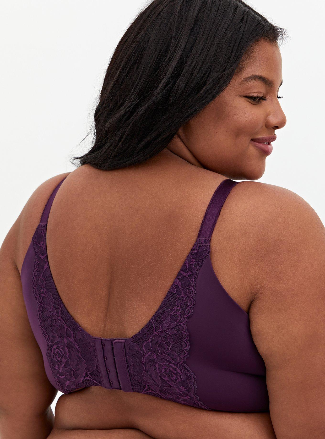 Plus Size Dream Wire-Free Bra, PLUM PURPLE, alternate