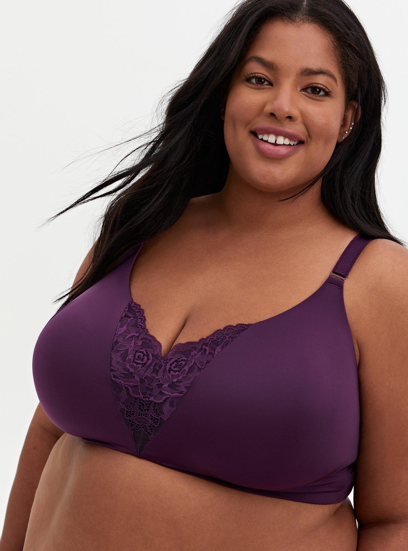 Plus Size Dream Wire-Free Bra, PLUM PURPLE, hi-res