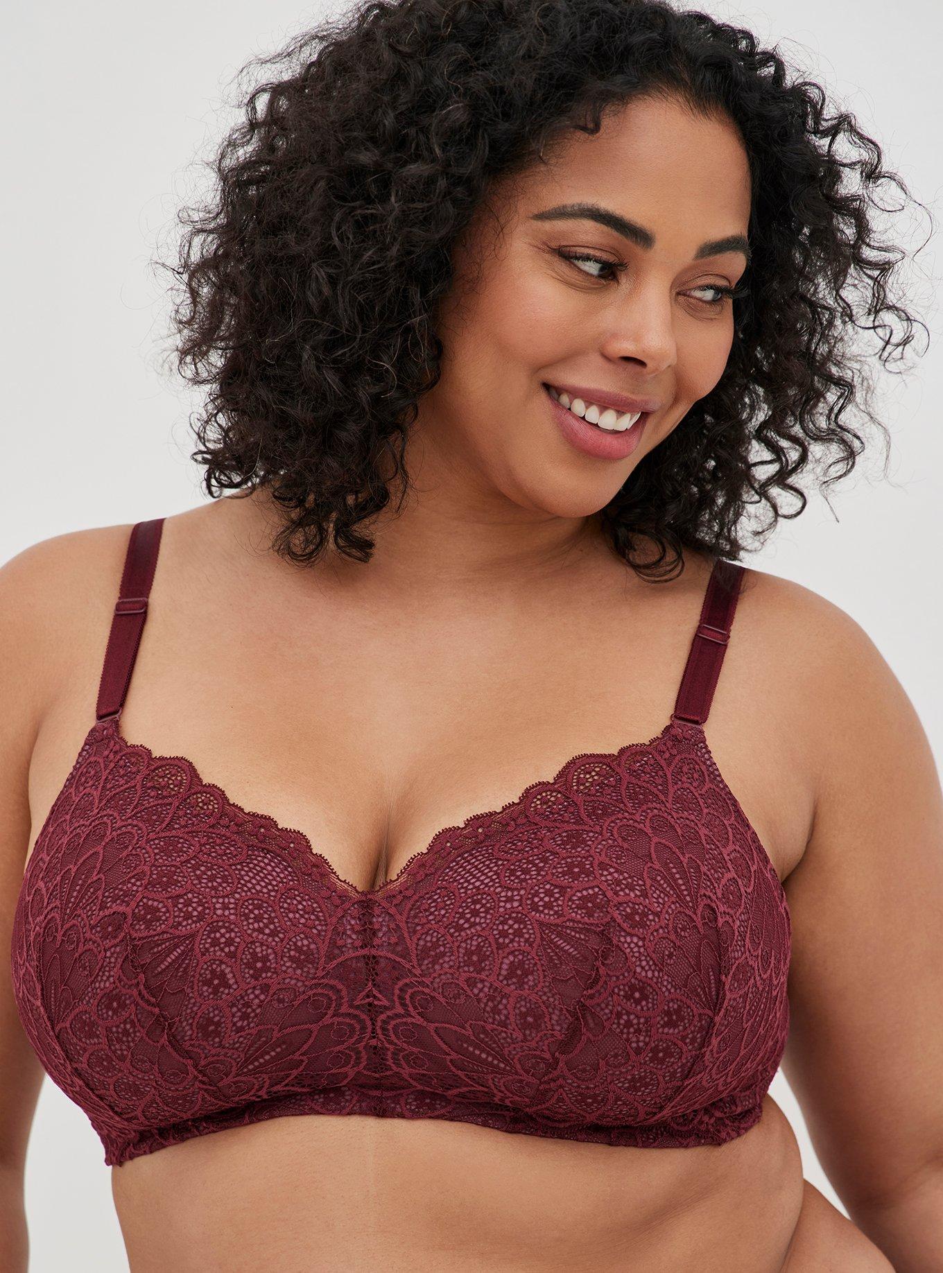 Torrid LIGHTLY LINED EVERYDAY WIRE-FREE BRA - LACE FLORAL WITH 360° BACK…