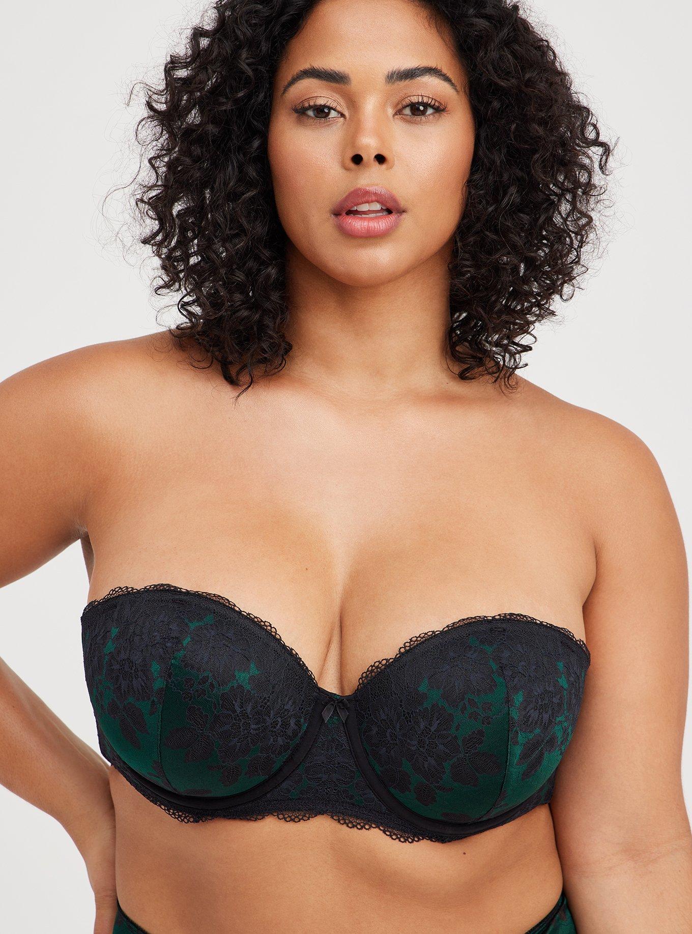 TORRID, Multi-way Convertible Lace Underwire Strapless Bra Black