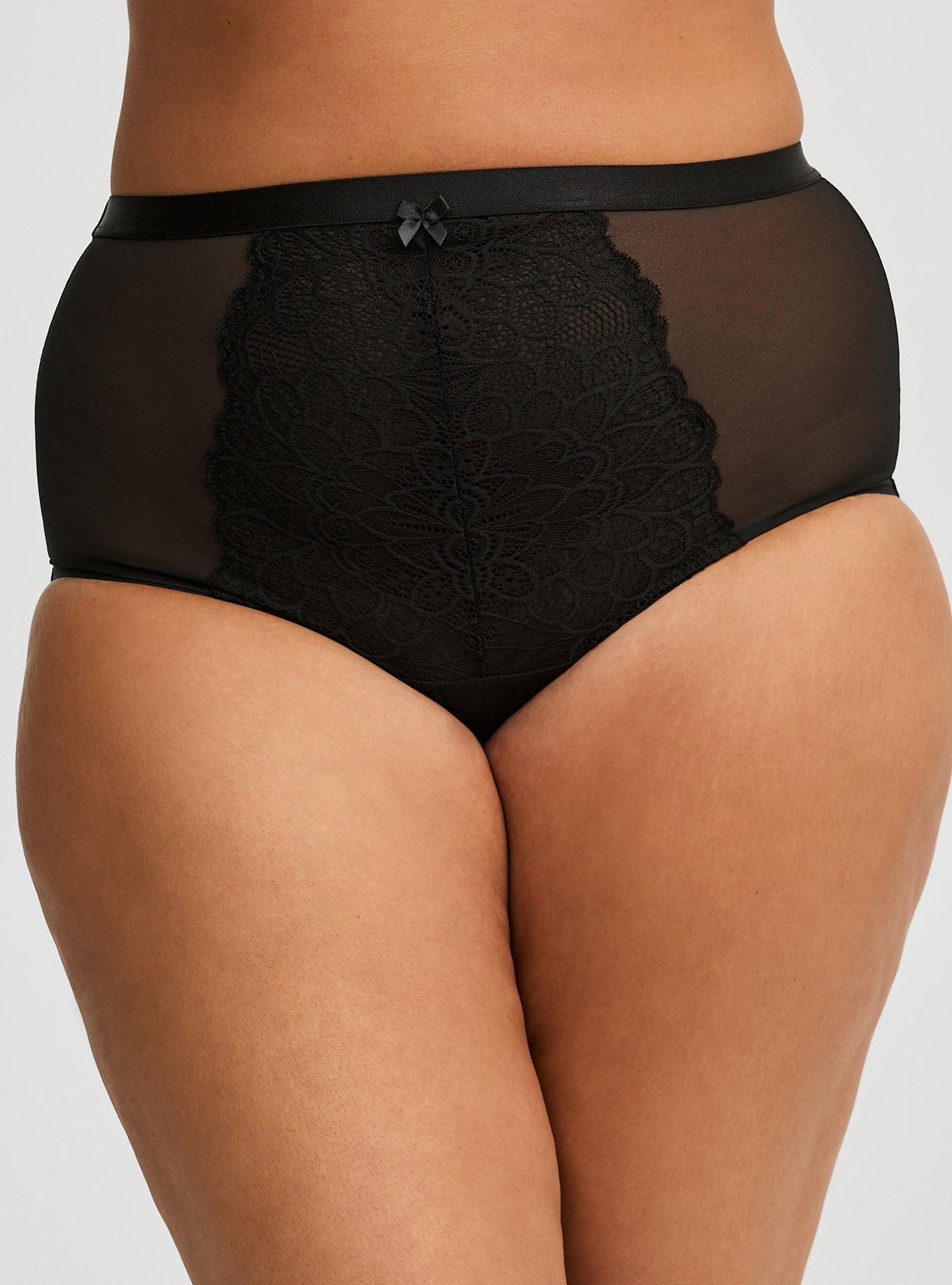 Plus Size Peacock Lace HighRise Brief Keyhole Panty Torrid