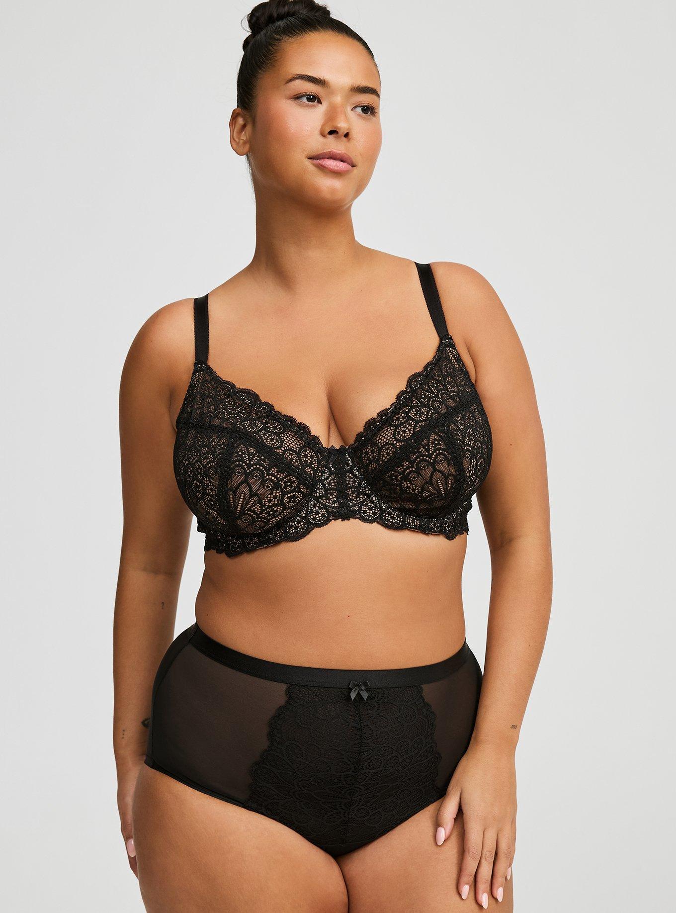 Plus Size Peacock Lace HighRise Brief Keyhole Panty Torrid
