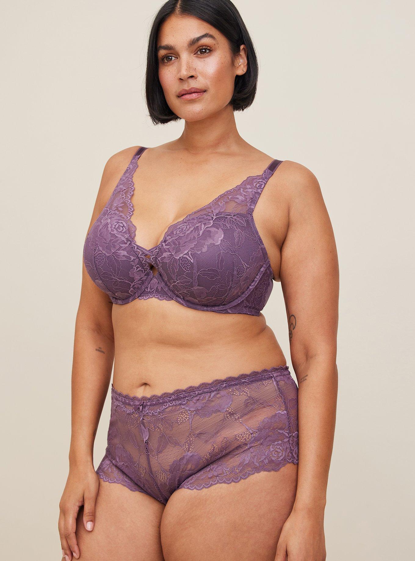 Plus Size - Lace Cheeky Panty With Open Gusset - Torrid