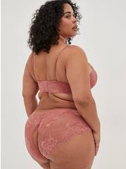 Floral Lace Cheeky Panty With Open Back Slit, WITHERED ROSE PINK, alternate