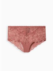 Floral Lace Cheeky Panty With Open Back Slit, WITHERED ROSE PINK, hi-res