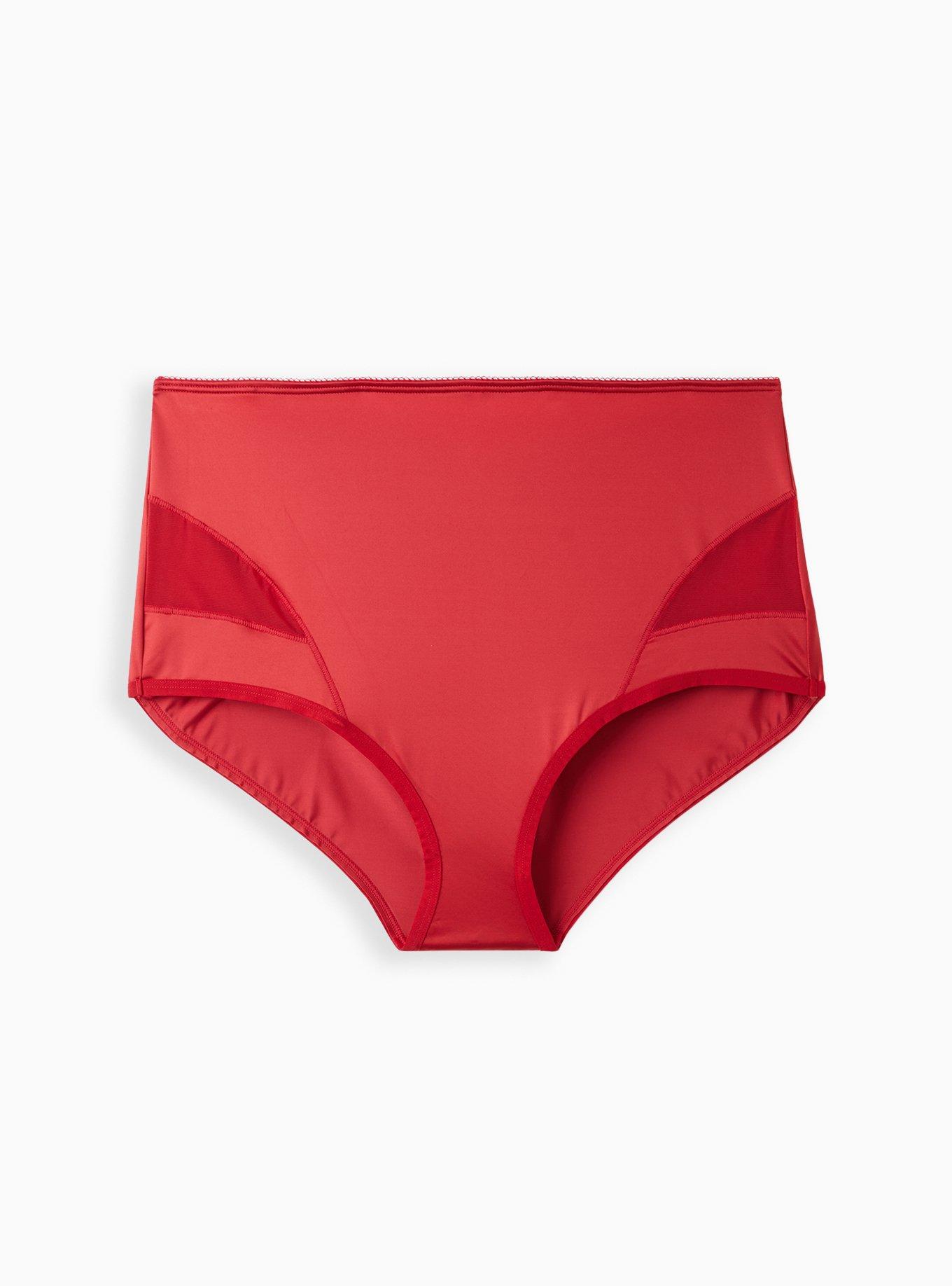 Buy Red Microfibre and Mesh Extra High Leg Knickers from Next Spain